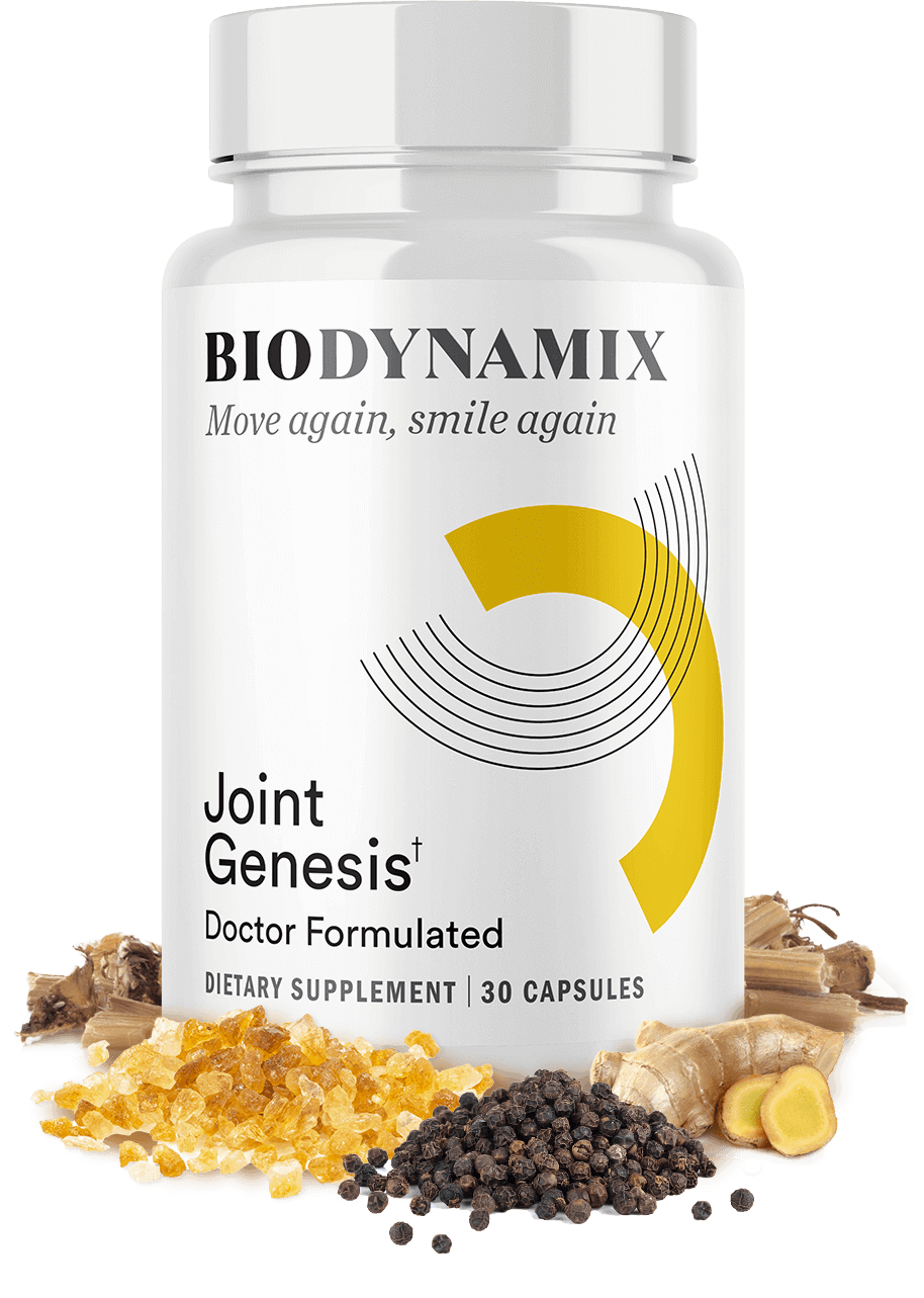 Joint Genesis Supplement Bottle With Ingredients